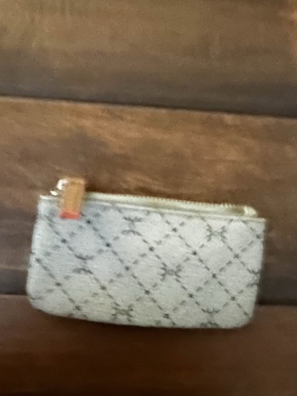 Women's Quilted Zip Pouch in grey (from Italy)